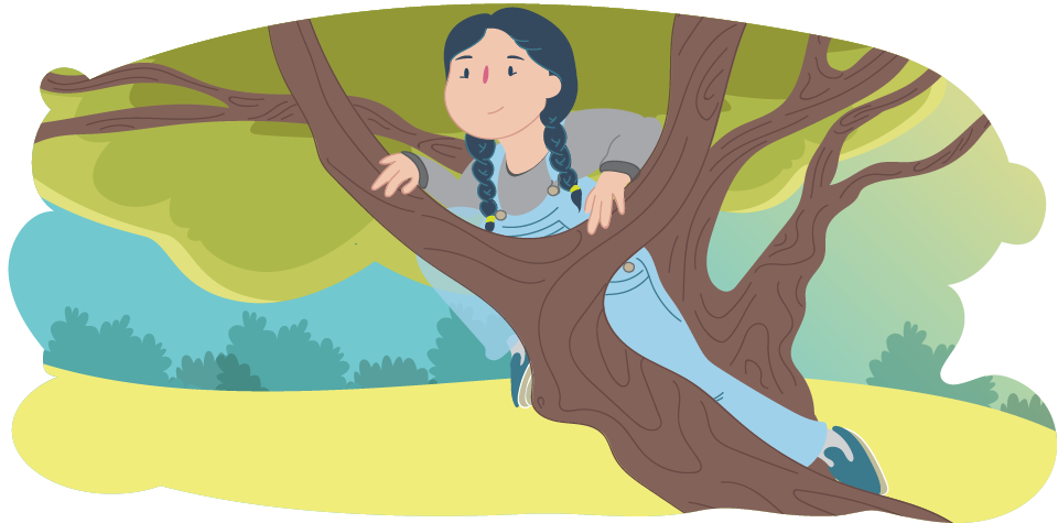 Girl climbing a tree Girl climbing a tree